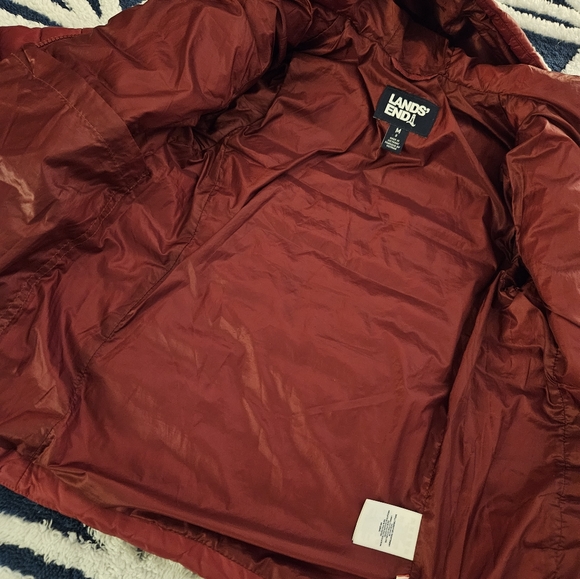 Kids Lands End down hooded jacket - Picture 3 of 8